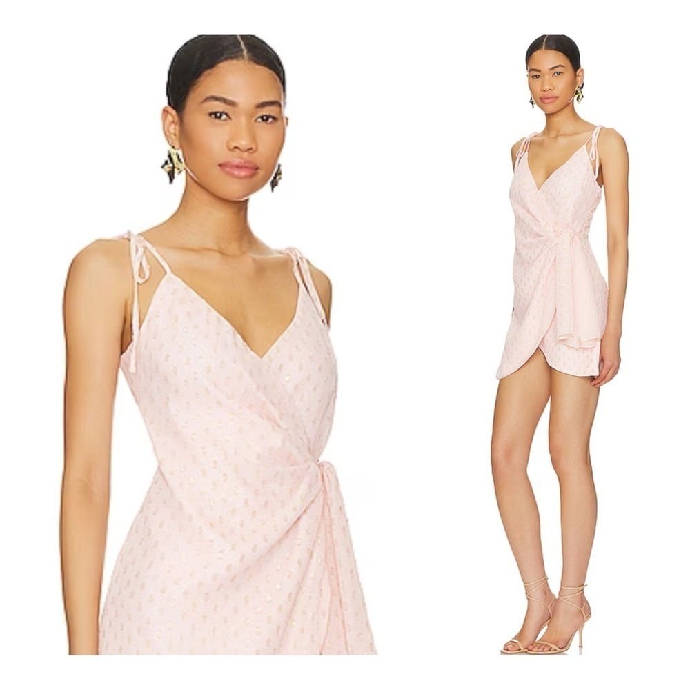 More To Come Dainty Feminine Fairy Ruched Mini Dress Light Pink | XS - Picture 3 of 6